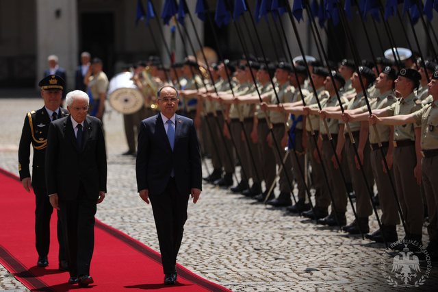 Presidenti Begaj vizitë zyrtare në Itali, takohet me presidentin Mattarella