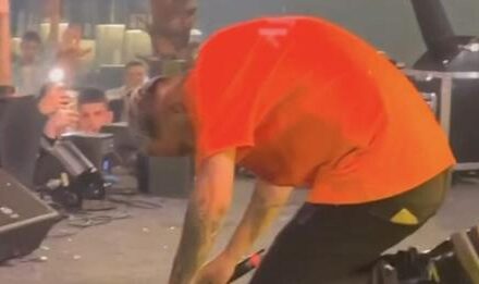 Në mes të skenës përulet Luizi, publiku nuk i ndal brohorimat