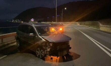 Aksident pranë Pogradecit, një automjet përplaset me trafikndarësen në fshatin Lin