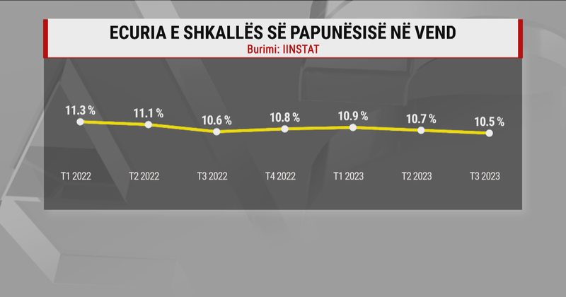 Papunësia në vend në nivelin më të ulët, por mbizotëron te të rinjtë