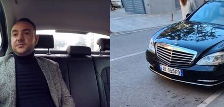 Çuni i Fahriut, karshillëk në dyert e SPAK-ut: Proteston kundër korrupsionit me Benzin luksoz që kushton mijëra euro