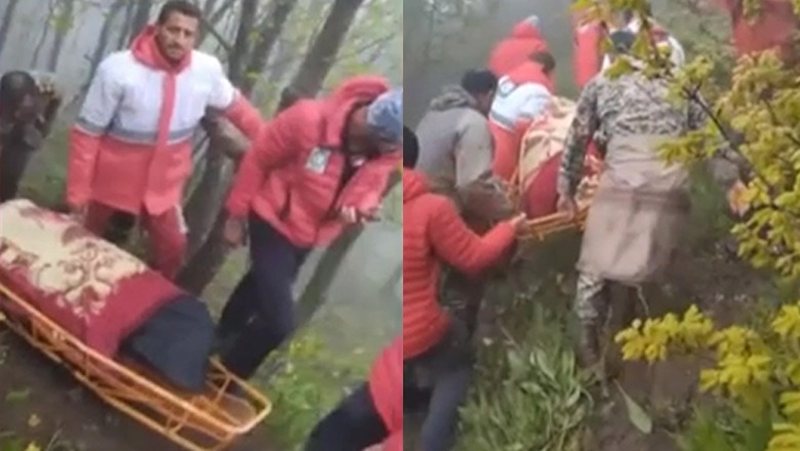 Pamje të rënda/ Momenti kur nxirren trupat e viktimave nga helikopteri i rrëzuar ku humbi jetën presidenti iranian