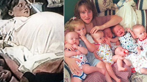 Ne vitin 1997 kjo grua lindi shtatenjake por ja se si duken tani femijet