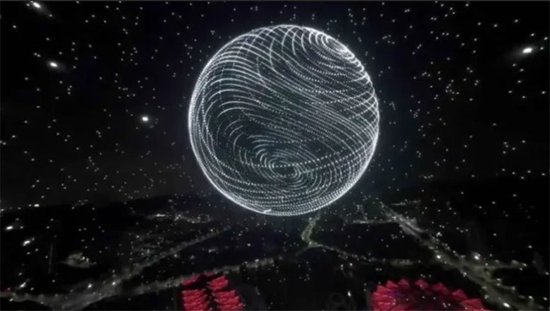 Kina thyen çdo rekord me 8,100 dronë që ndriçojnë qiellin