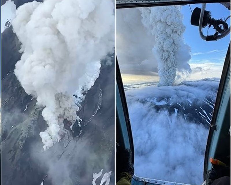 Momenti kur shpërthen vullkani në Rusi, për herë të parë në 600 vjet