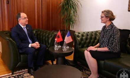 E Ngarkuara me Punë e SHBA Nancy VanHorn takim me Begajn në Presidencë