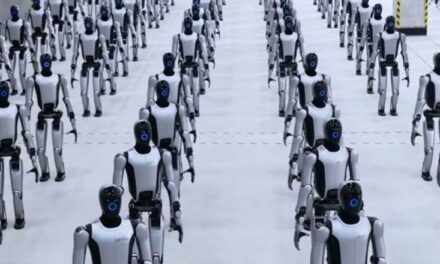 Video e prodhimit të parë masiv të robotëve humanoide